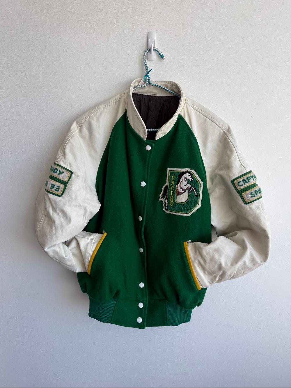 Vintage wool & leather varsity jacket